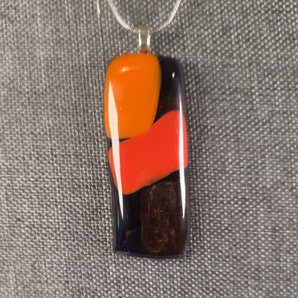 Colorful Glass Pendant Necklace